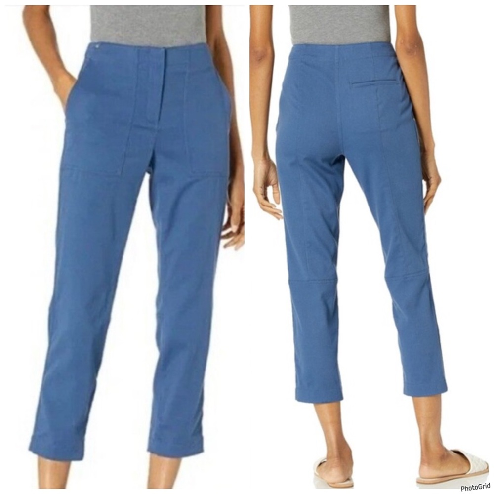 Theory Treeca Pant Draped Cotton Twill Minimalist Old Money L0504210 Blue NWT 10